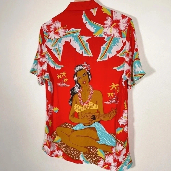 TOPMAN | HAWAII RED  GRAPHIC SHIRT - Picture 8 of 11